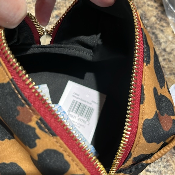 Coach Small Boxy Cosmetic Case With Leopard Print - Picture 8 of 8